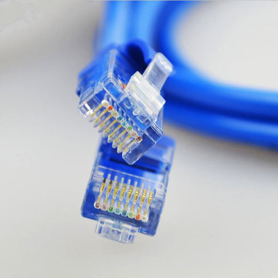 4 rivestimento di PVC blu del cavo Cat5e UTP della toppa di Ethernet di twisted pair CCS 10m